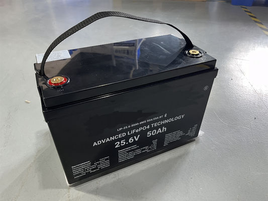 Zonne LiFePO4 opslagbatterij 12.8V 100Ah 1280Wh 25.6V 50Ah voor camper Caravan Camping RV Car