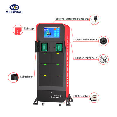 8/12/24 Cabin Battery Swapping Station Lithium-ion Battery Type Battery Swapping Cabinet voor E-bike Scooter Motorfiets